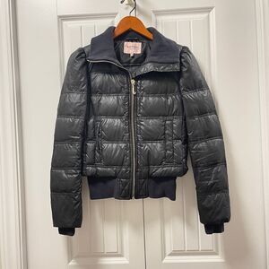 Juicy Couture Black Quilted Down Puffer Jacket - XS